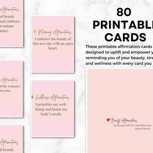 Tarjetas de Afirmaciones Imprimibles para Mujeres Mayores de 40 Años / Afirmaciones de Mañana, Confianza, Bienestar y Belleza / Tarjetas Imprimibles de Mentalidad Positiva para el Autocuidado
