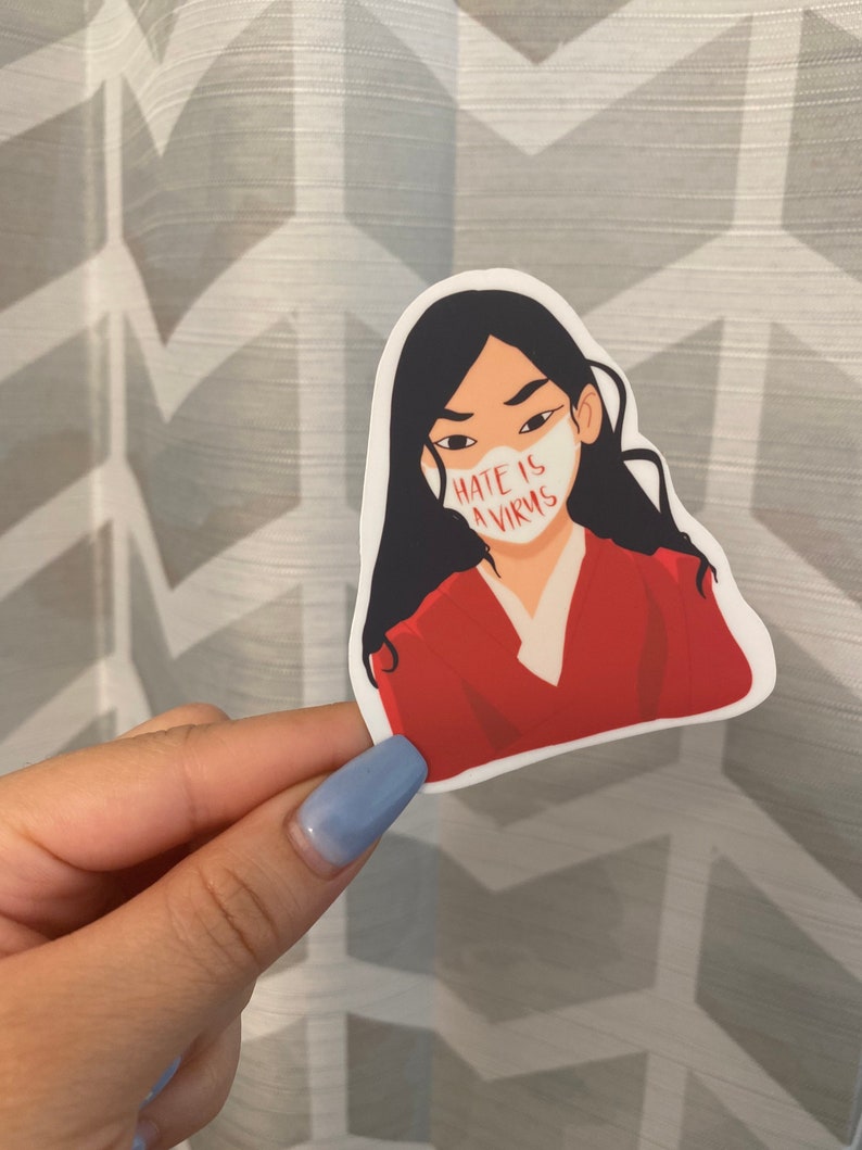 Hate Is A Virus Sticker Stop Asian Hate For Laptops Water Etsy