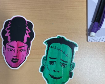 Frankenstein’s Monster and the Bride of Frankenstein sticker pack