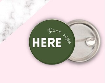 Branding pin button custom to display your brand or design