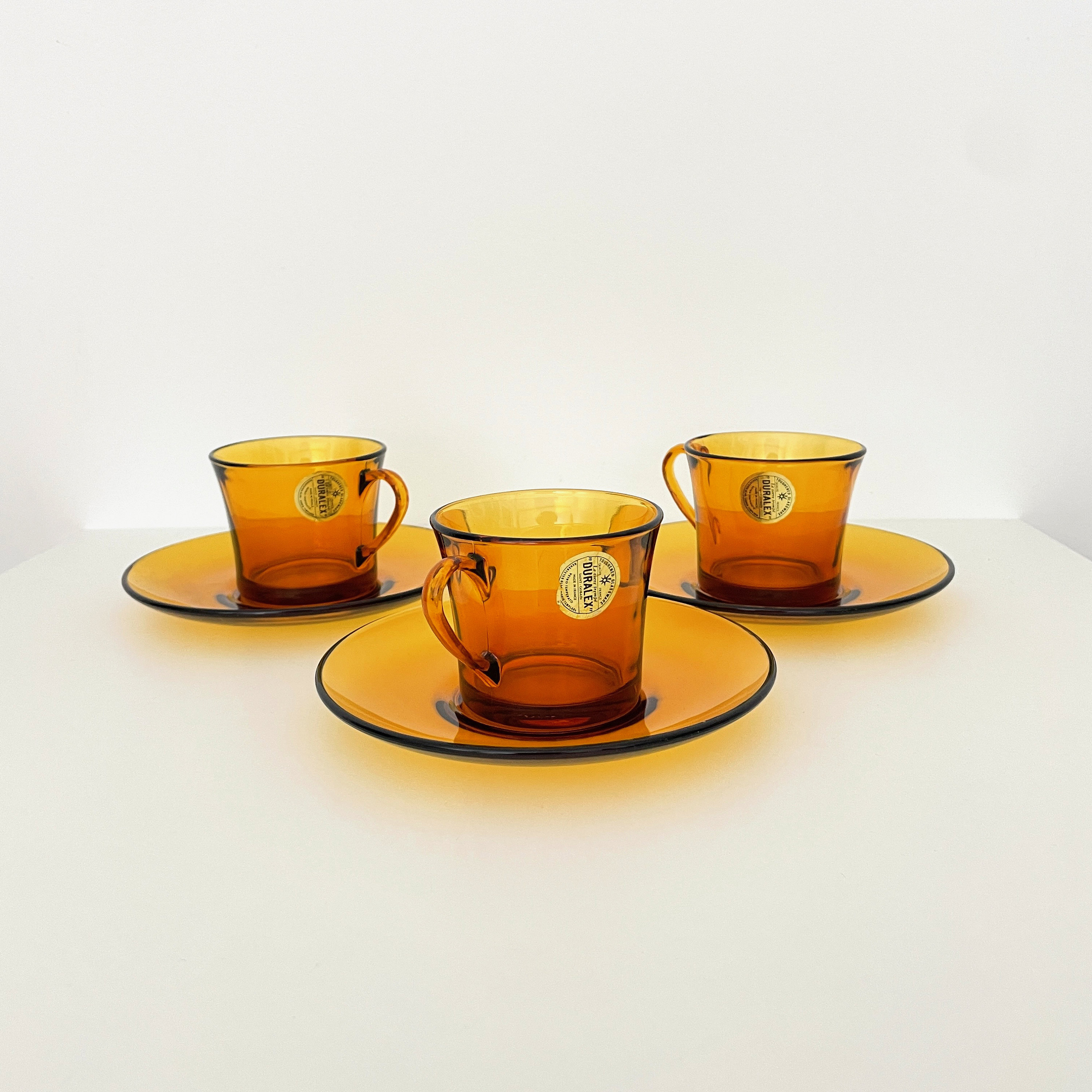 Tasses et sous Tasses DURALEX orange