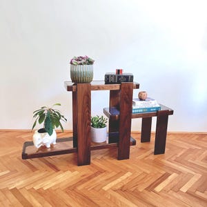 Vintage Meblo Side Table / Brown Glass Top / Italian 60s Design / Gianfranco Frattini for Cassino