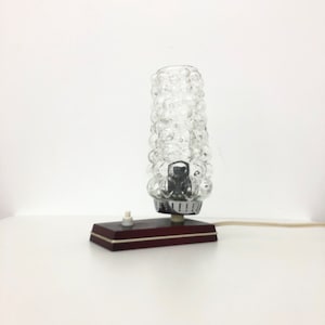 Vintage Lampe / 1960er 70er Jahre Bubble Glas Tischlampe / Mid Century Schreibtischlampe