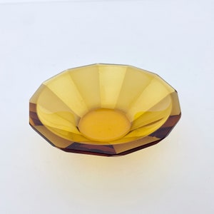 Vintage Amber Glass Dessert Bowls / Set of 6