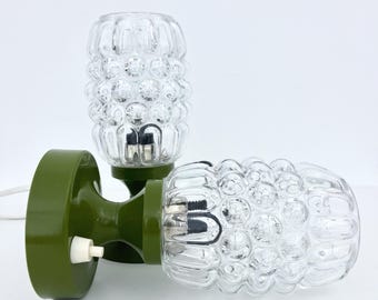 ミッドセンチュリーの大型スモークガラステーブルランプ - Nettelhof