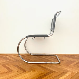 Vintage Bauhaus Chair / Cantilever Chair / MR10 By Ludwig Mies Van Der Rohe / Tubular Chrome and Leather