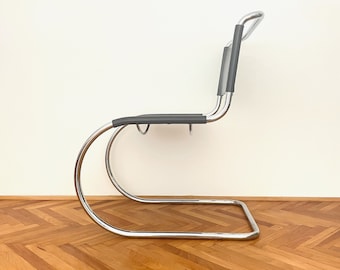 Vintage Bauhaus Chair / Cantilever Chair / MR10 By Ludwig Mies Van Der Rohe / Tubular Chrome and Leather