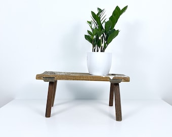 tabouret vintage / Stand de plantes / Tabouret escabeau