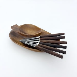 Vintage Holzschale / Teakholzschale / Ovale Schale / Dekorative Schüsselschale