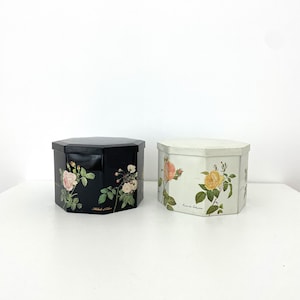 ヴィンテージEduschoティンボックス / 花柄コーヒー缶 / ドイツ製
