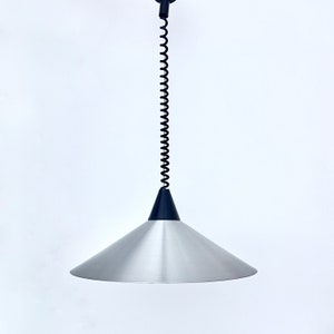 Vintage IKEA Pendant Lamp / IKEA / Scandinavian Silver Metal Hanging Lamp / Trumpet Ceiling Light
