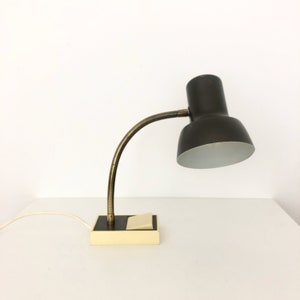 Candeeiro de mesa vintage / Candeeiro ajustável de metal e plástico / Década de 1980