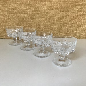 Vintage Yugoslavian Crystal Liqueur Glasses / Set of 4 / 1970s