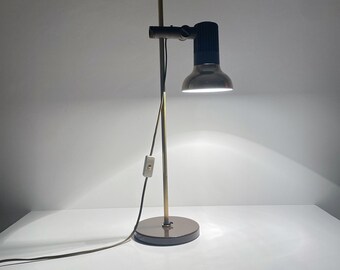 Vintage Adjustable Desk Lamp / Austrian Gold Accent Lamp / 1970s