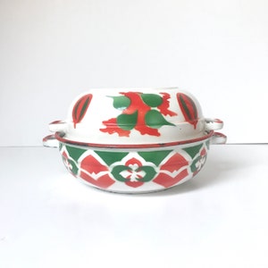 Vintage Enamel Bowls / Pot With Handles / 1970s / Set of 2 / Made in Yugoslavia