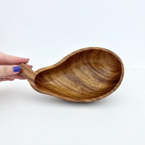 Vintage Pear Fruit Shaped Wood Bowl / Trinket Dish / Small Bowl / Fruit Serving Platter