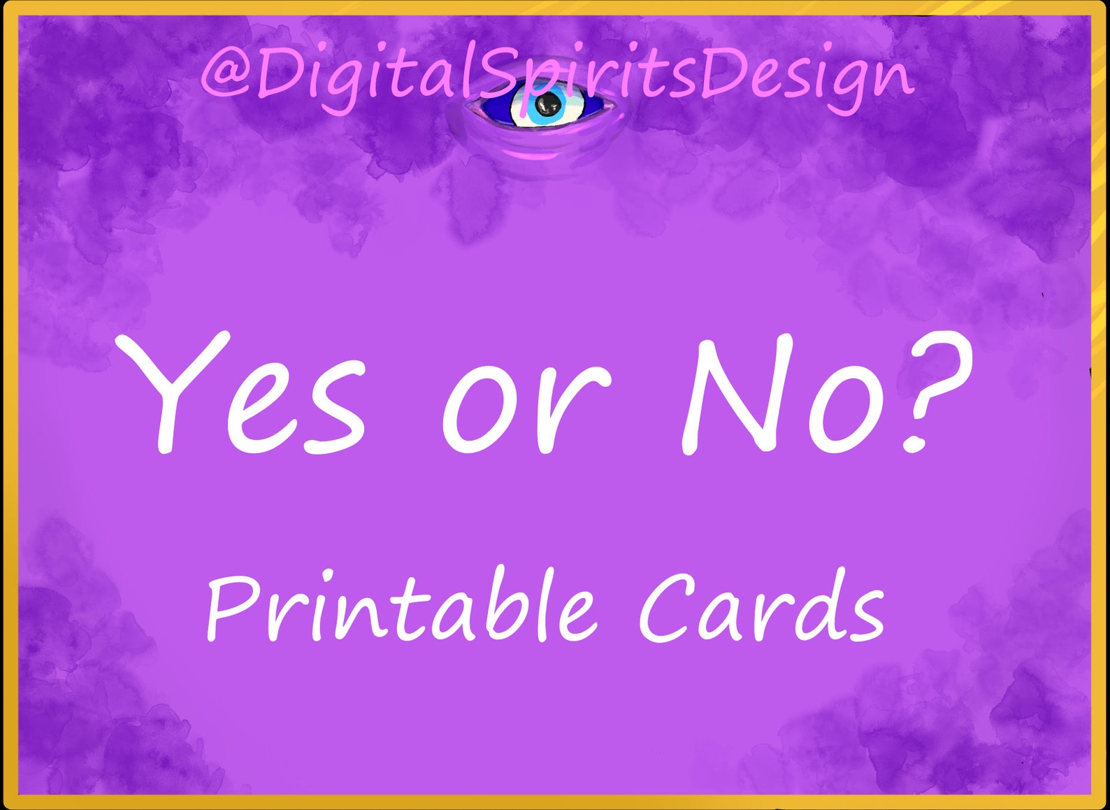Printable Yes/no Oracle Cards Etsy