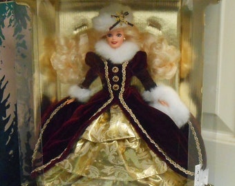 Barbie Happy Holidays Special Edition Doll 1996 Vintage Christmas New
