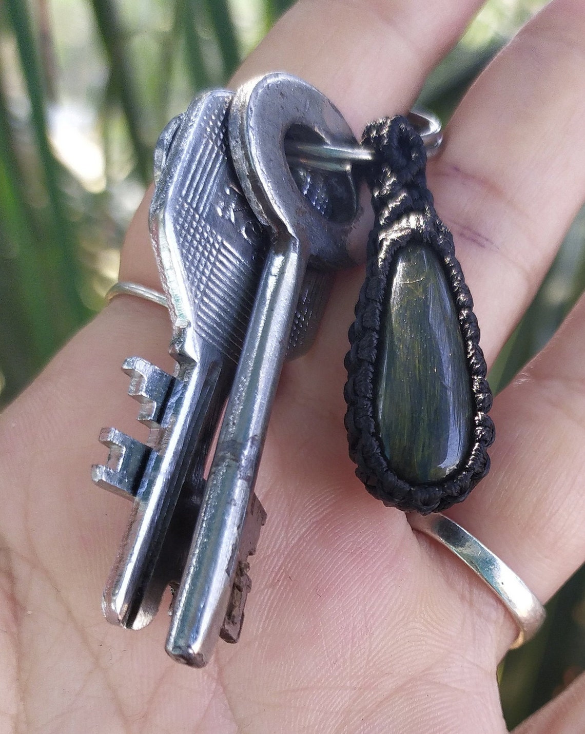 Cat Eye keychain / Black Cat Eye key chain or wallet / Black Etsy