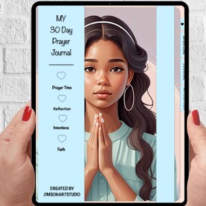 Christian Journal for Her | Digital PDF Download for iPad & Tablet | Intentions and Reflection Prompts | Prayer Journal for Women