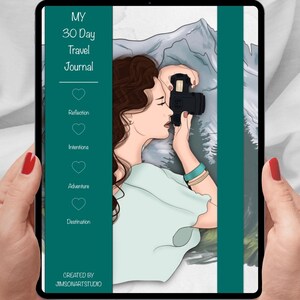 Note-taking Travel Journal | Itinerary PDF Download | Digital Planner | For iPad & Tablet to Use  with Goodnotes, Notability Apps