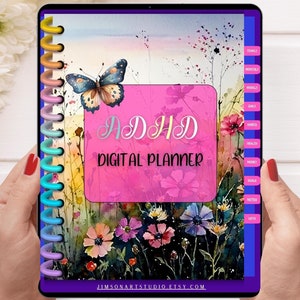 ADHD Planner Download | ADHD Digital Planner Adults | Download PDF for iPad and Tablets | Use with Stylus Pencil