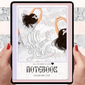 Valentine Digital Notebook: Romantic iPad Journal, Goodnotes Compatible (PDF)