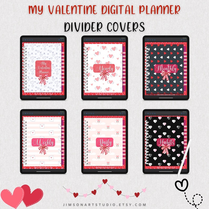 Digital Planner My Valentine, iPad Planner for Goodnotes & Noteshelf