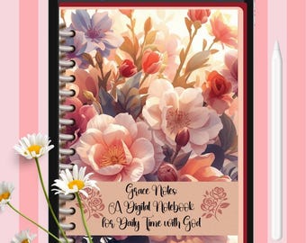 Grace Notes Faith Notebook | Christian Digital Journal | Minimalist GoodNotes Planner for Daily Reflection