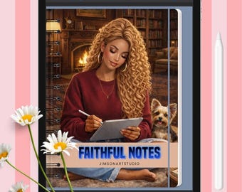 Digital Notebook Faith Based Digital Download, Scripture Journal & Devotional Planner For Bible Study
