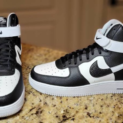 custom black and white af1