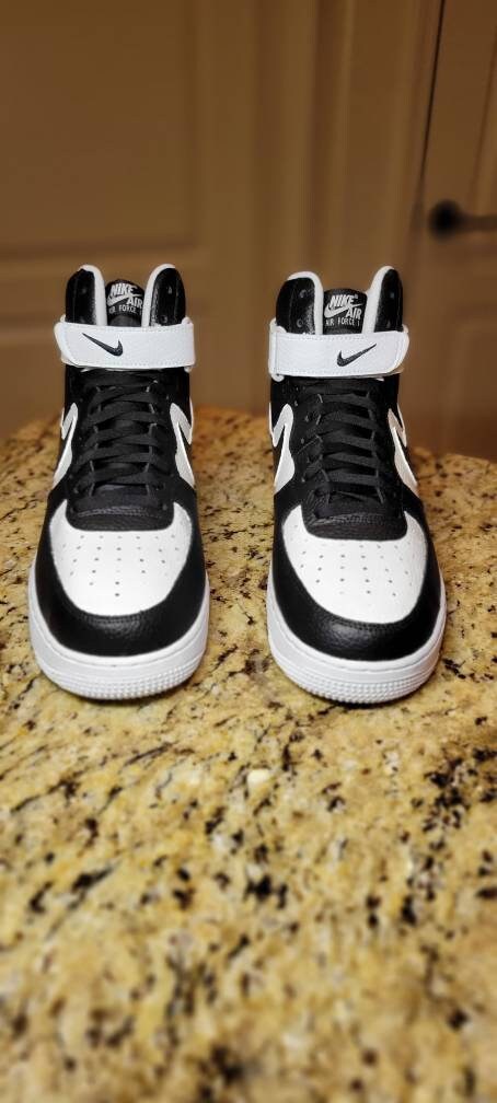 custom black and white af1