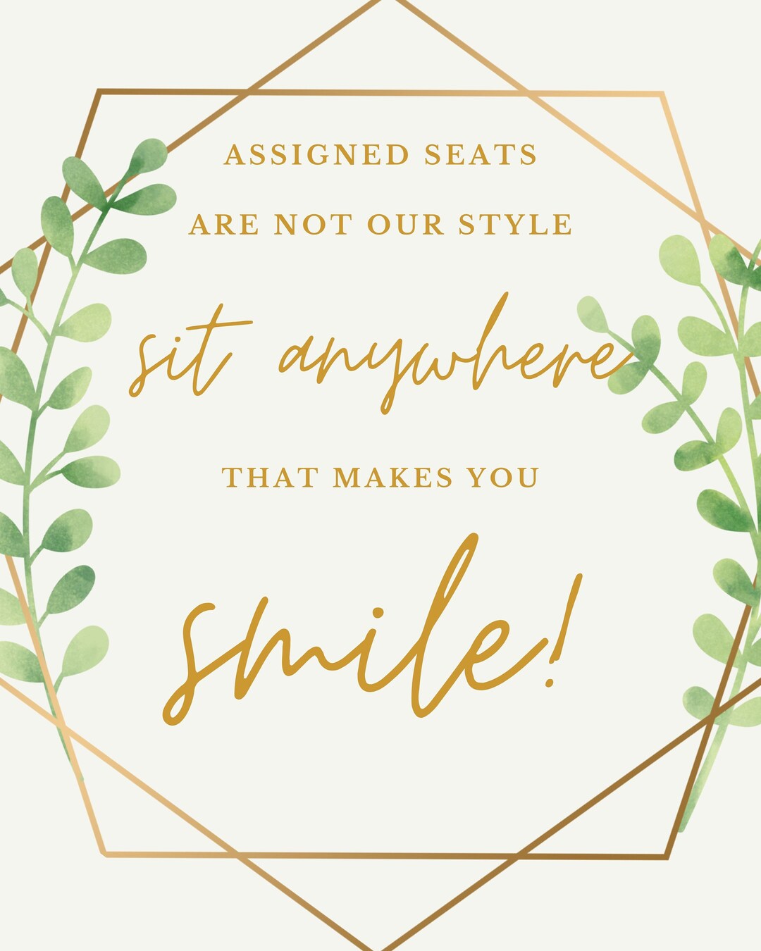 Assigned Seating Poster , Wedding Seating Poster, Choose a Seat Sign