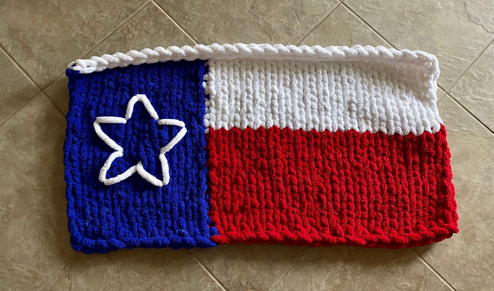 Texas Flag Chunky Knit Blanket Throw Etsy