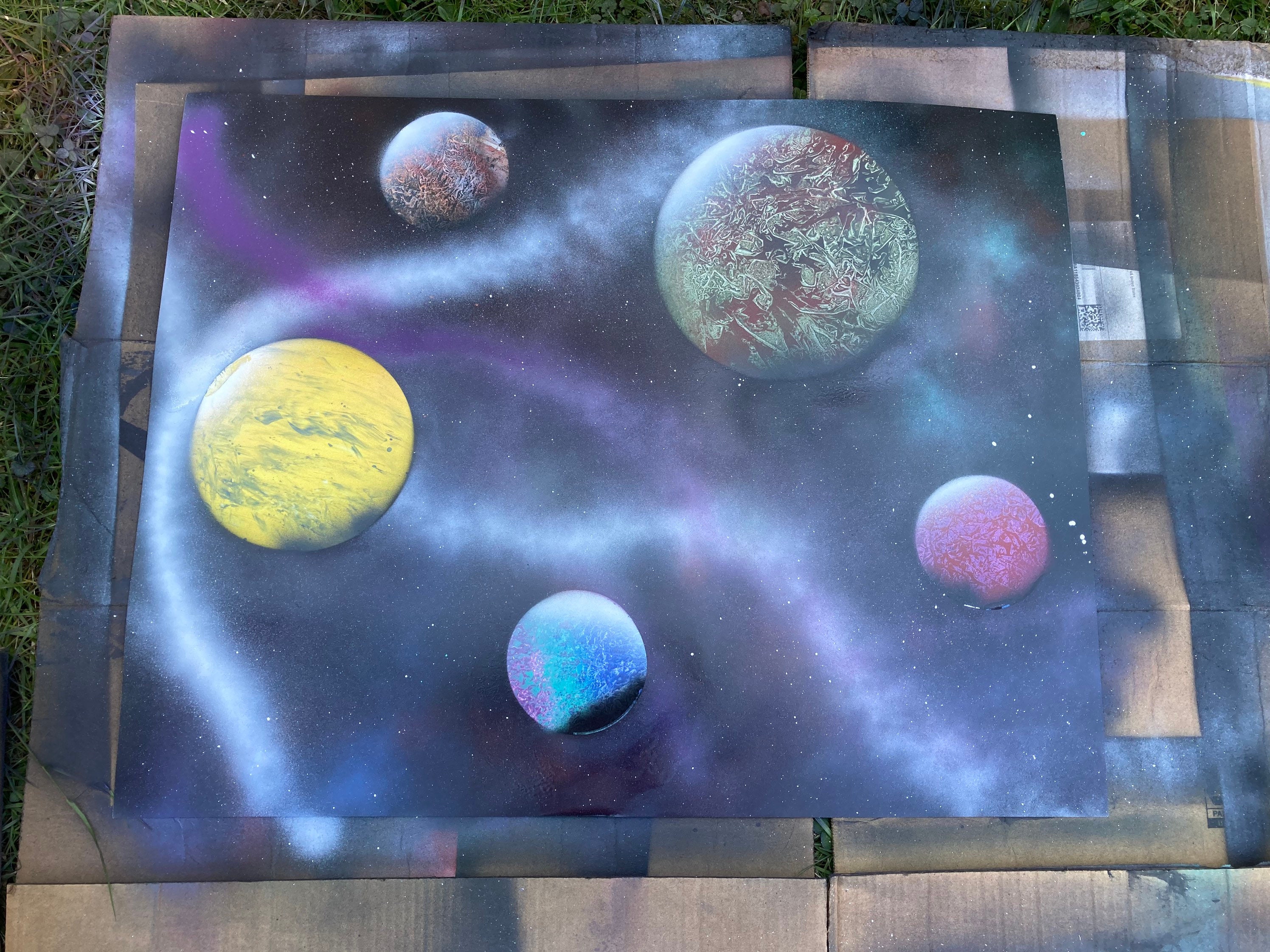 Spray paint galaxy 22x28 poster Etsy