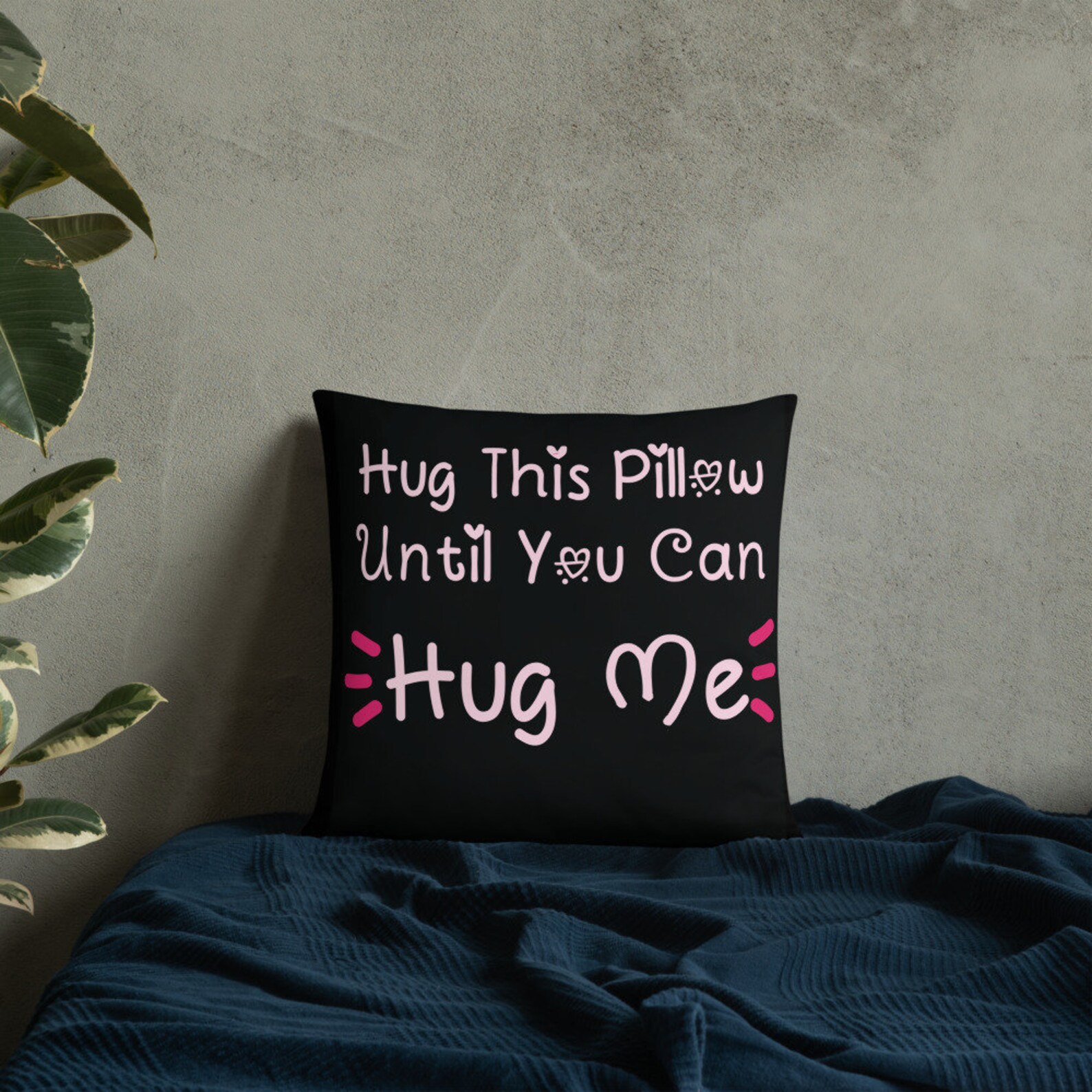 Hug this pillow until you can hug me Couples Pillow Long Etsy