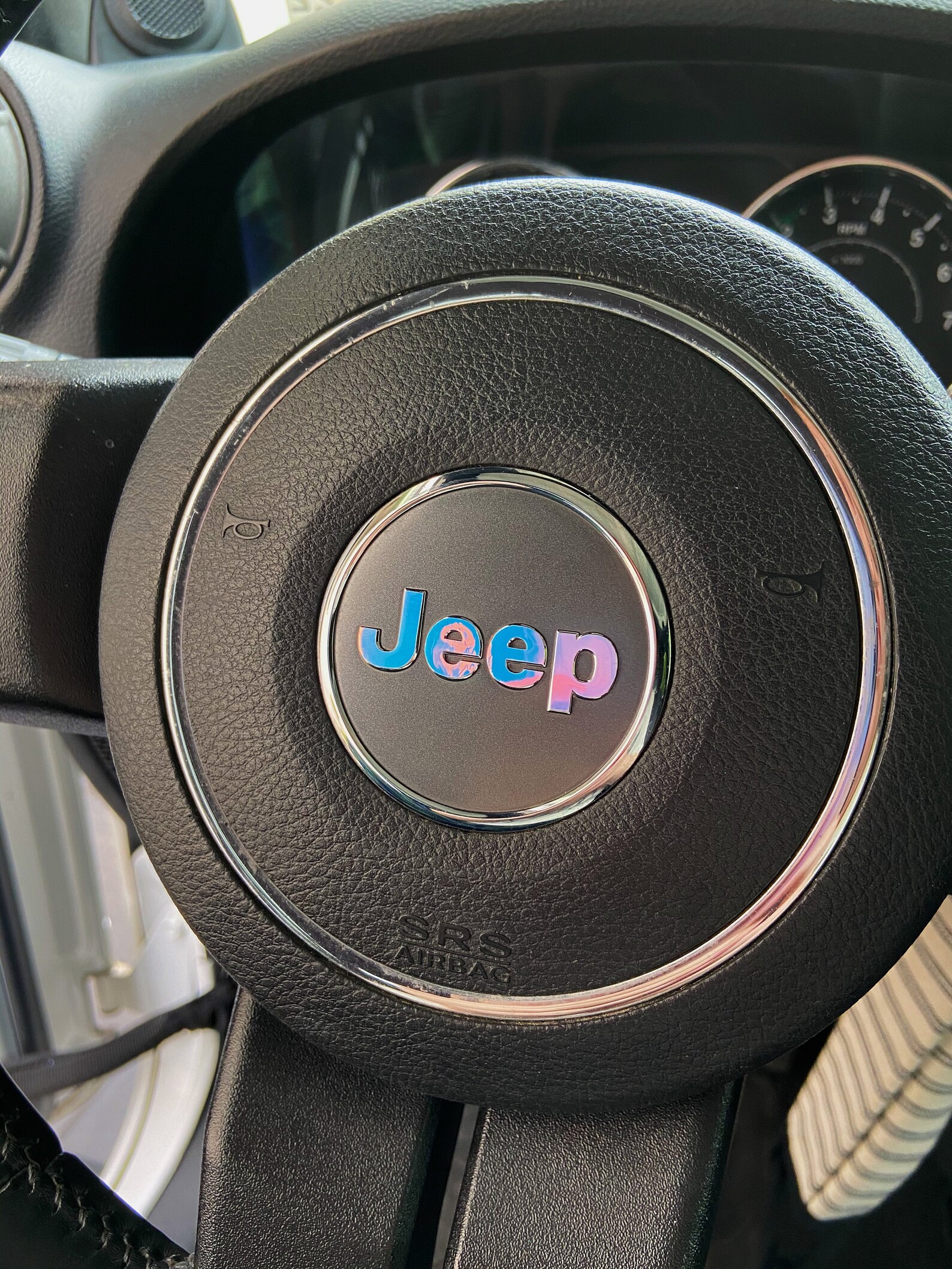 Jeep Wrangler Steering Wheel Emblem Size