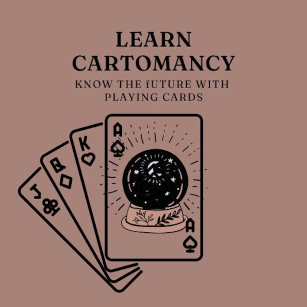 APPRENDRE LA CARTOMANCIE | Connaître l'avenir avec des cartes à jouer | PDF imprimable
