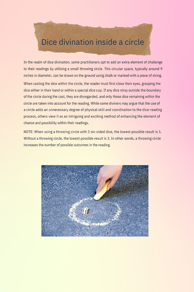 Learn Divination With Dice A Complete Guide Etsy