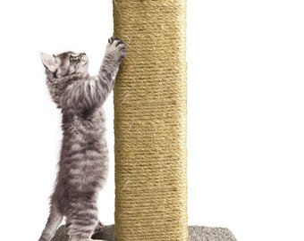 Kitty Scratching Carpet Post Tree Natural Sisal Rope Scratcher -FREE SHIPPING- Made in USA