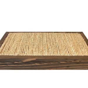 Cat Scratching Pad Sisal Rope Natural Scratcher Kitties Love Real Wood Hand Made in USA -FREE SHIPPING makes a great Cat Mom or Dad Gift