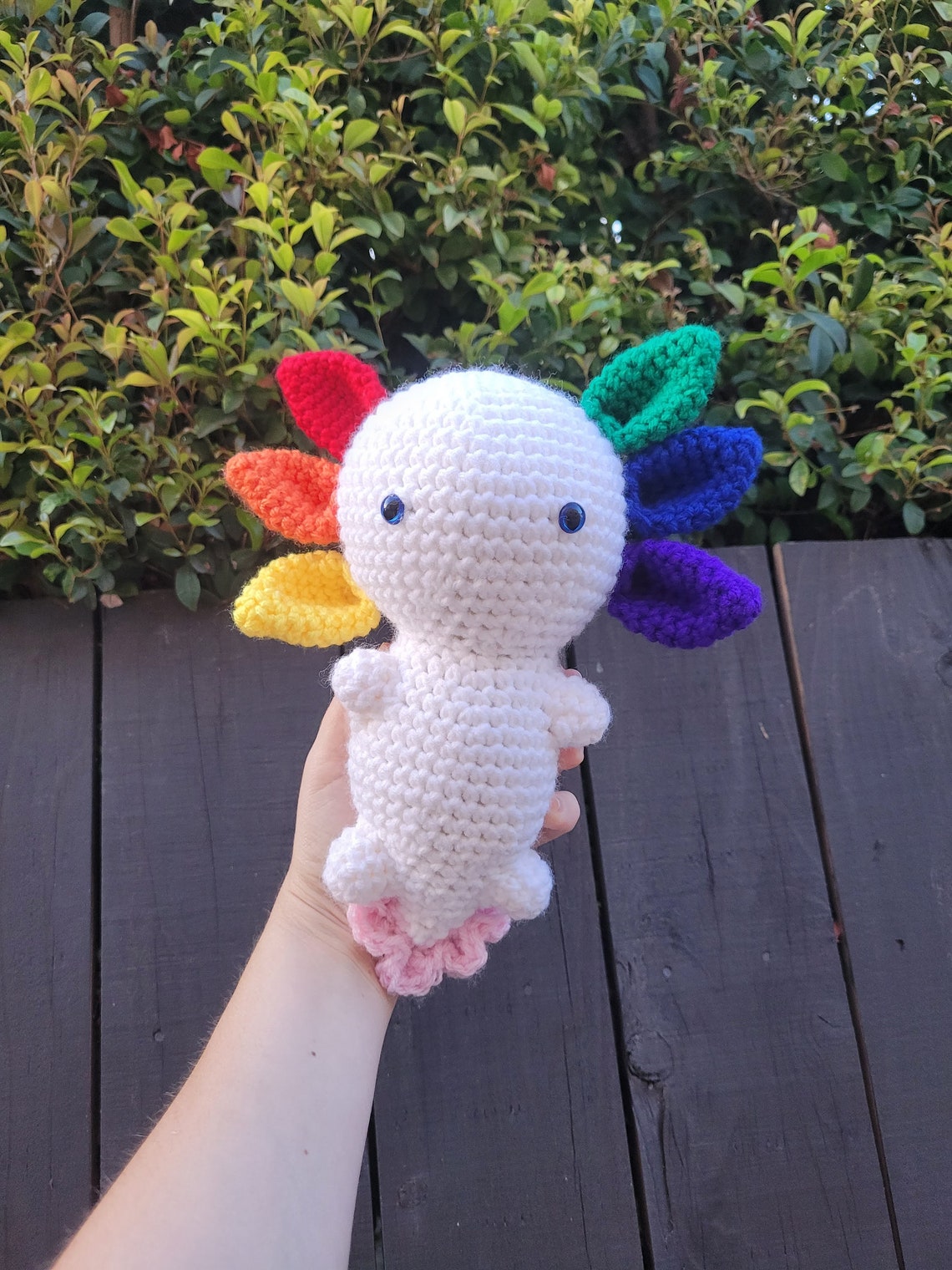Crocheted Axolotl Amigurumi Plushie Pastel Rainbow Axolotl Etsy | My ...