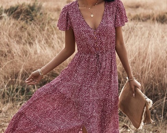 boho midi dress