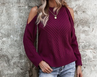 cold shoulder winter tops