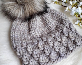 Knitting pattern | PDF | Clematis Beanie Hat Pattern | Bobble hat | Toque