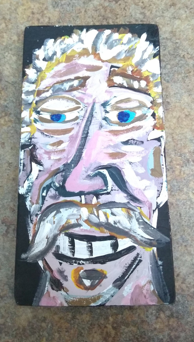 Folk Art Elderly Gentleman with nice head of hair