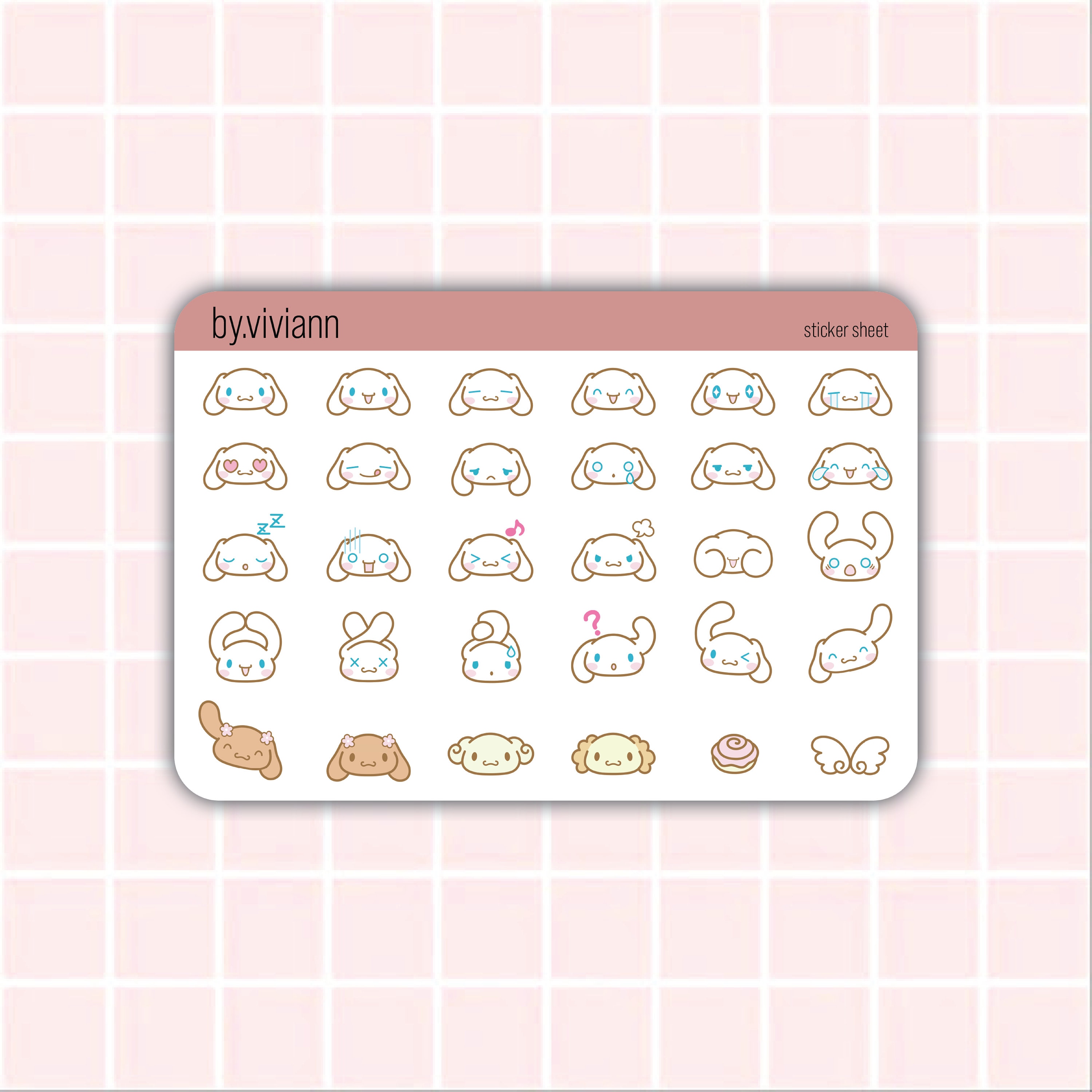 Cinnamoroll Emoji Mini Sticker Sheet / lindo sanrio hello Etsy México