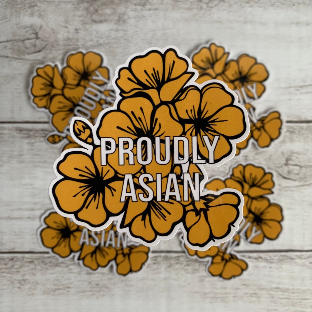 Proudly Asian Sticker Cute Asian Waterproof Sticker - Etsy
