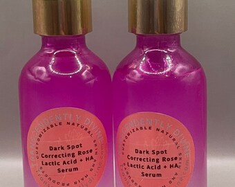 Dark Spot Correcting Rose Lactic Acid + HA Serum