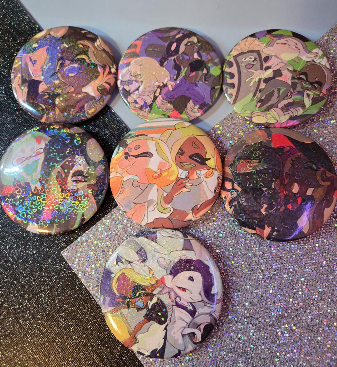 Splatoon Buttons LARGE - Etsy